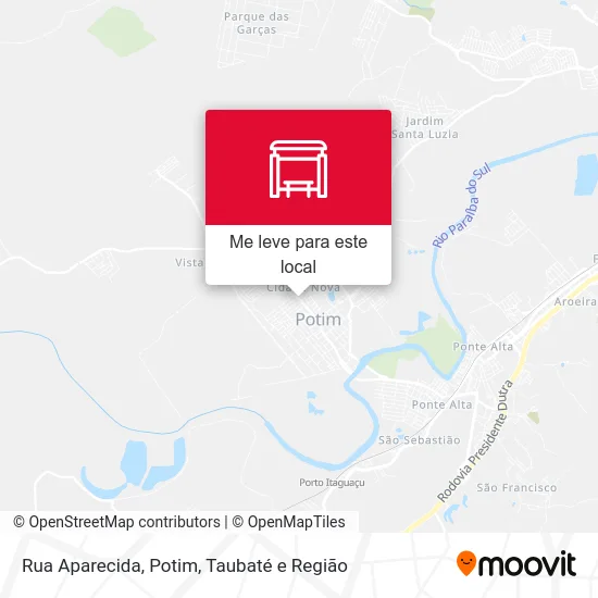 Rua Aparecida, Potim mapa