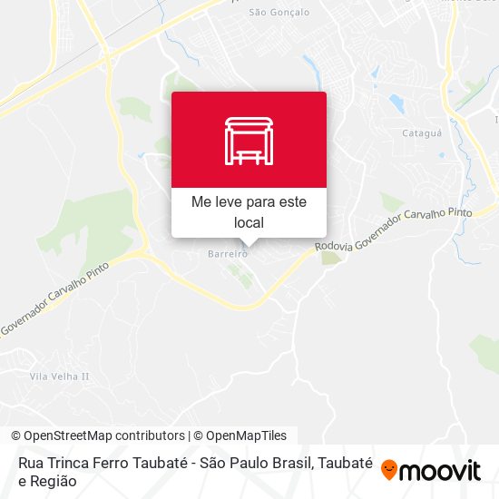 Rua Trinca Ferro Taubaté - São Paulo Brasil mapa