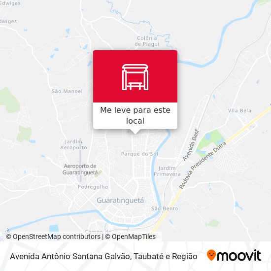 Avenida Antônio Santana Galvão mapa