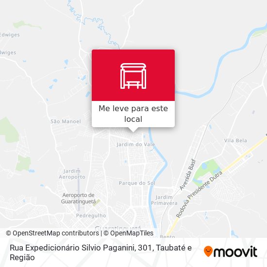 Rua Expedicionário Silvio Paganini, 301 mapa