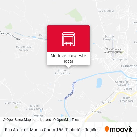 Rua Aracimir Marins Costa 155 mapa