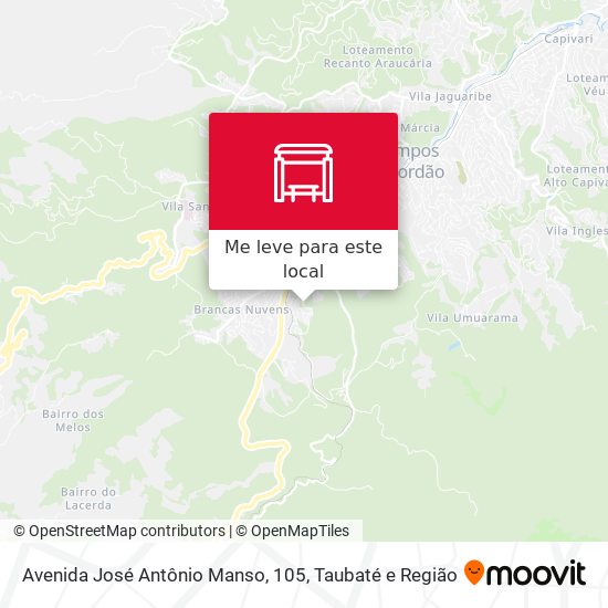 Avenida José Antônio Manso, 105 mapa