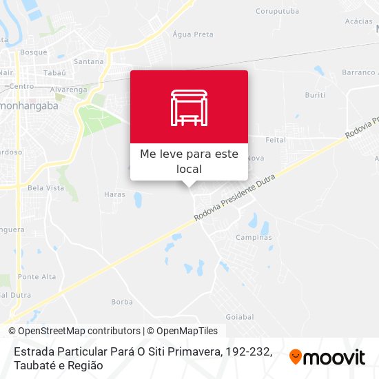 Estrada Particular Pará O Siti Primavera, 192-232 mapa