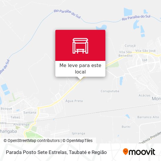 Parada Posto Sete Estrelas mapa