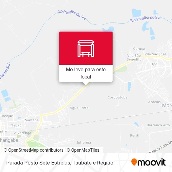 Parada Posto Sete Estrelas mapa
