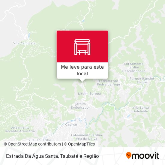 Estrada Da Água Santa mapa