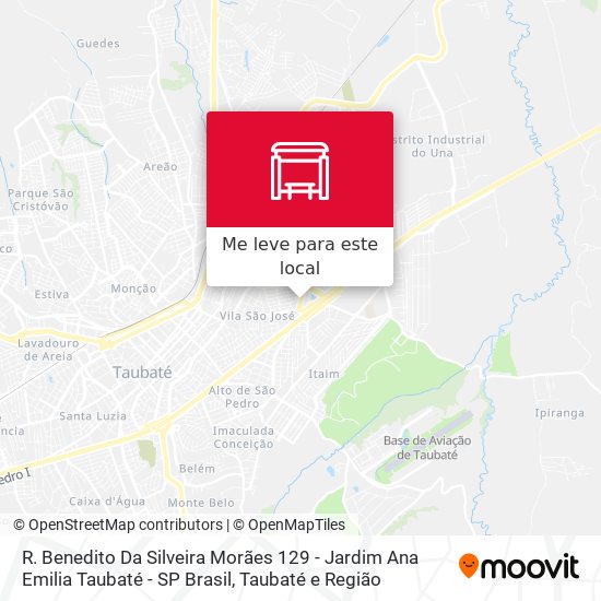 R. Benedito Da Silveira Morães 129 - Jardim Ana Emilia Taubaté - SP Brasil mapa