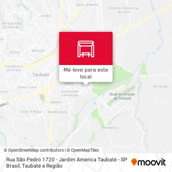 Rua São Pedro 1720 - Jardim America Taubaté - SP Brasil mapa
