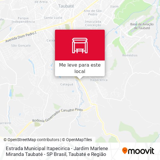 Estrada Municipal Itapecirica - Jardim Marlene Miranda Taubaté - SP Brasil mapa