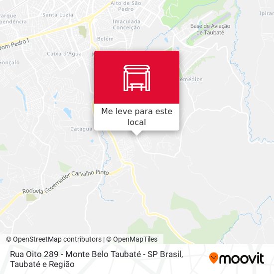 Rua Oito 289 - Monte Belo Taubaté - SP Brasil mapa