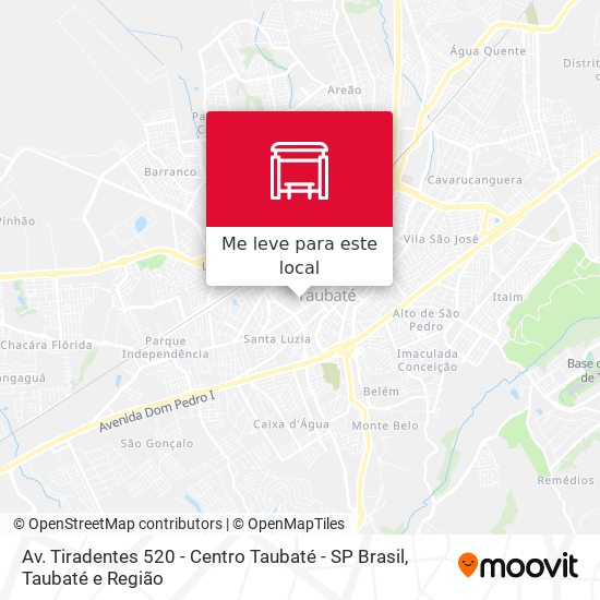 Av. Tiradentes 520 - Centro Taubaté - SP Brasil mapa