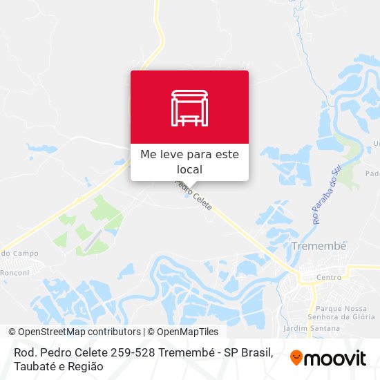 Rod. Pedro Celete 259-528 Tremembé - SP Brasil mapa