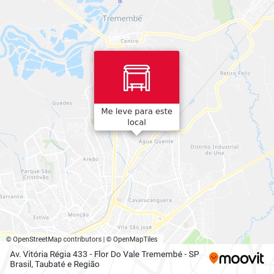 Av. Vitória Régia 433 - Flor Do Vale Tremembé - SP Brasil mapa