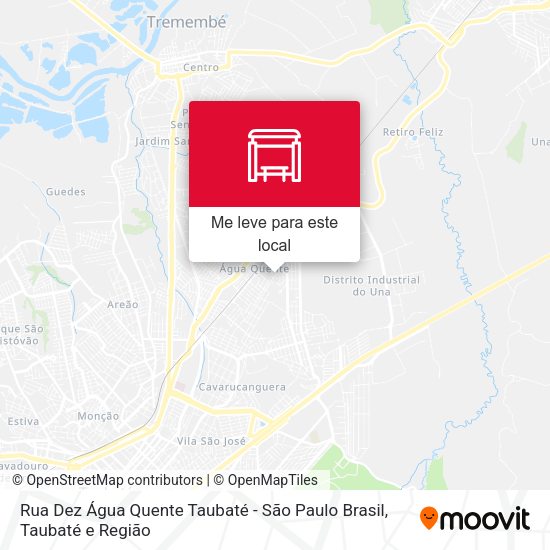 Rua Dez Água Quente Taubaté - São Paulo Brasil mapa
