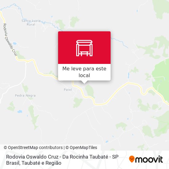 Rodovia Oswaldo Cruz - Da Rocinha Taubaté - SP Brasil mapa