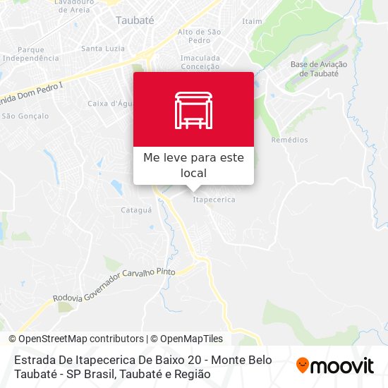 Estrada De Itapecerica De Baixo 20 - Monte Belo Taubaté - SP Brasil mapa