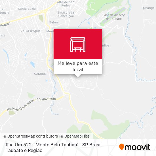 Rua Um 522 - Monte Belo Taubaté - SP Brasil mapa