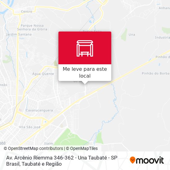 Av. Arcênio Riemma 346-362 - Una Taubaté - SP Brasil mapa