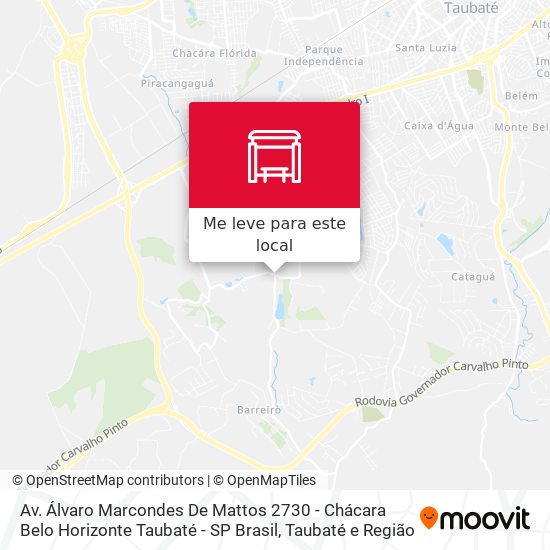 Av. Álvaro Marcondes De Mattos 2730 - Chácara Belo Horizonte Taubaté - SP Brasil mapa