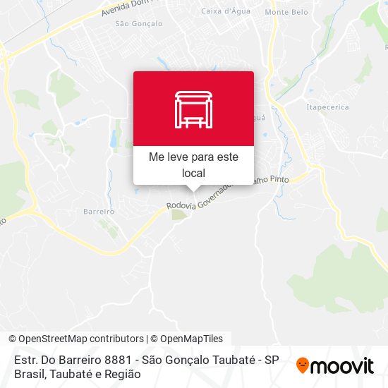 Estr. Do Barreiro 8881 - São Gonçalo Taubaté - SP Brasil mapa
