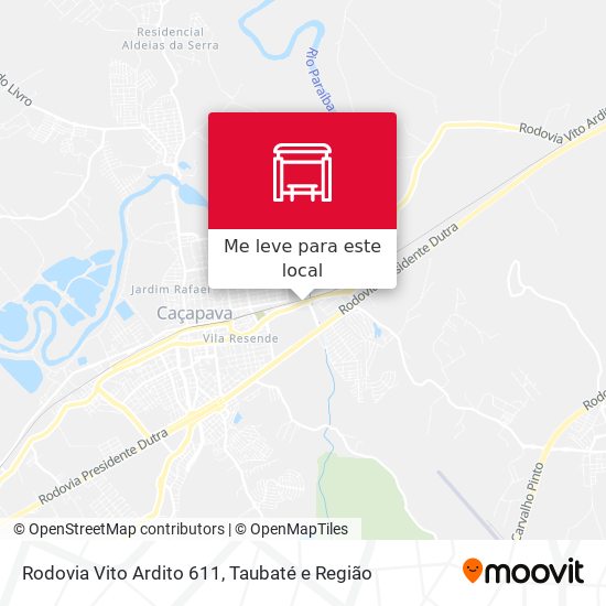 Rodovia Vito Ardito 611 mapa