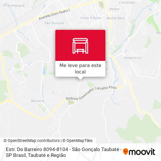 Estr. Do Barreiro 8094-8104 - São Gonçalo Taubaté - SP Brasil mapa