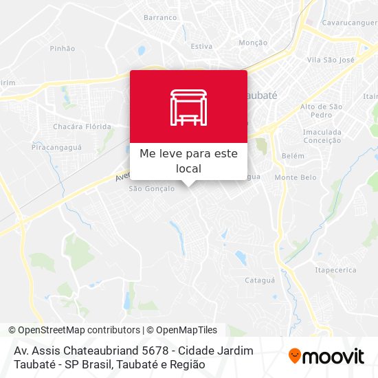 Av. Assis Chateaubriand 5678 - Cidade Jardim Taubaté - SP Brasil mapa