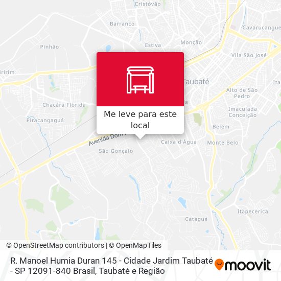 R. Manoel Humia Duran 145 - Cidade Jardim Taubaté - SP 12091-840 Brasil mapa