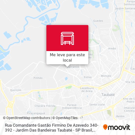 Rua Comandante Gastão Firmino De Azevedo 340-392 - Jardim Das Bandeiras Taubaté - SP Brasil mapa