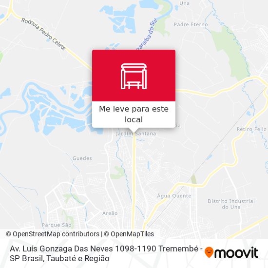 Av. Luís Gonzaga Das Neves 1098-1190 Tremembé - SP Brasil mapa