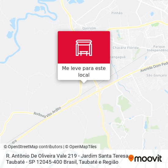 R. Antônio De Oliveira Vale 219 - Jardim Santa Teresa Taubaté - SP 12045-400 Brasil mapa