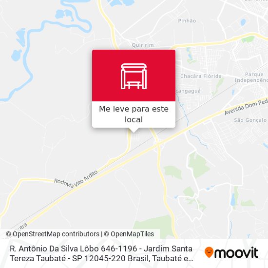 R. Antônio Da Silva Lôbo 646-1196 - Jardim Santa Tereza Taubaté - SP 12045-220 Brasil mapa