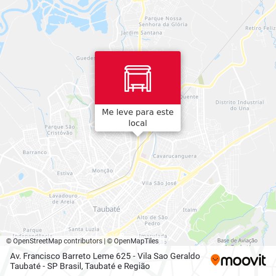 Av. Francisco Barreto Leme 625 - Vila Sao Geraldo Taubaté - SP Brasil mapa