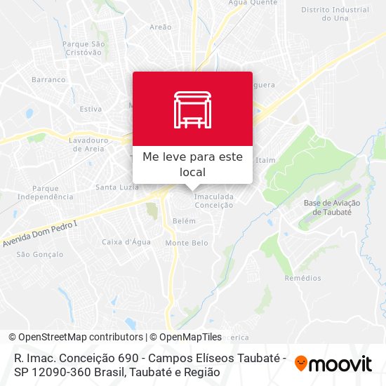 R. Imac. Conceição 690 - Campos Elíseos Taubaté - SP 12090-360 Brasil mapa