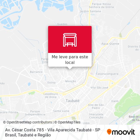 Av. César Costa 785 - Vila Aparecida Taubaté - SP Brasil mapa