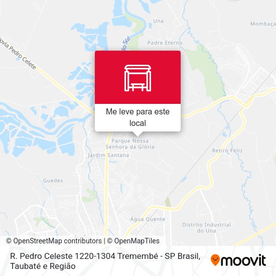 R. Pedro Celeste 1220-1304 Tremembé - SP Brasil mapa