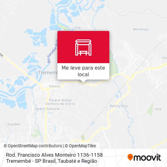 Rod. Francisco Alves Monteiro 1136-1158 Tremembé - SP Brasil mapa