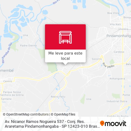 Av. Nicanor Ramos Nogueira 537 - Conj. Res. Araretama Pindamonhangaba - SP 12423-010 Brasil mapa