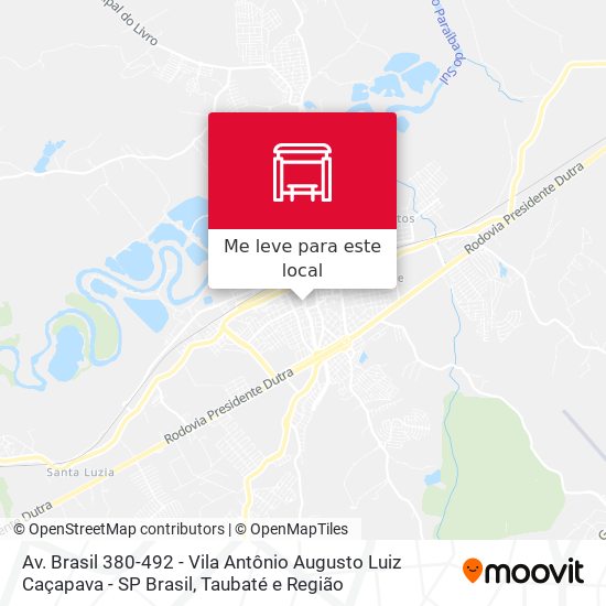 Av. Brasil 380-492 - Vila Antônio Augusto Luiz Caçapava - SP Brasil mapa