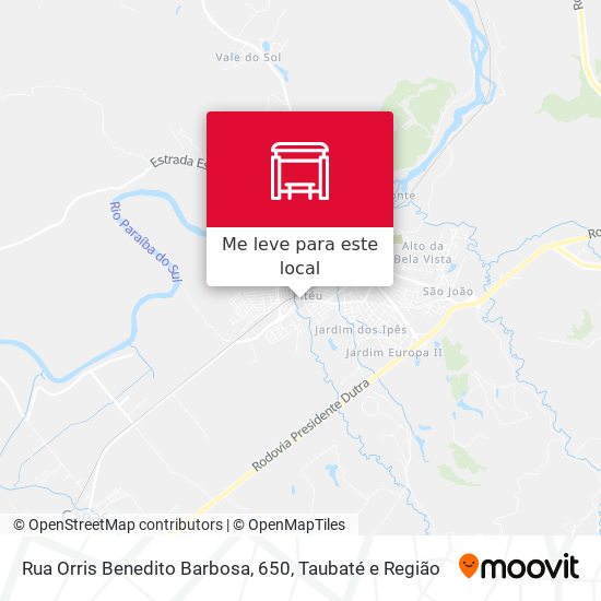 Rua Orris Benedito Barbosa, 650 mapa