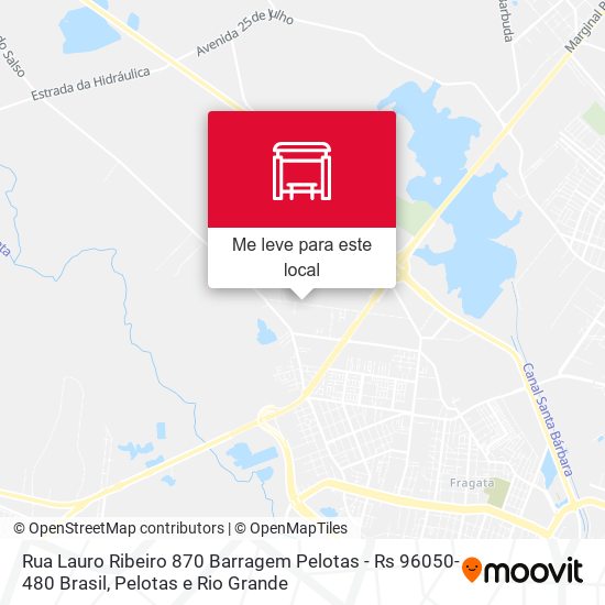 Rua Lauro Ribeiro 870 Barragem Pelotas - Rs 96050-480 Brasil mapa
