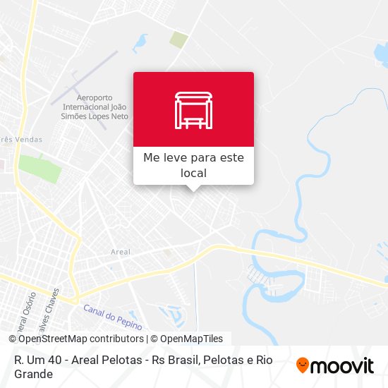 R. Um 40 - Areal Pelotas - Rs Brasil mapa