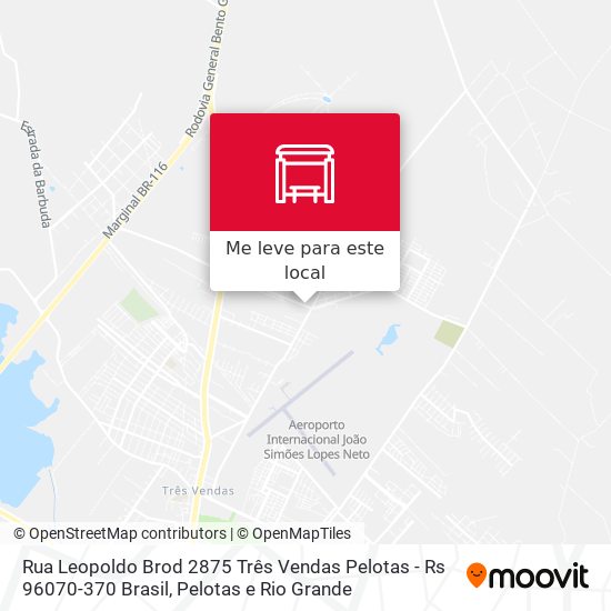 Rua Leopoldo Brod 2875 Três Vendas Pelotas - Rs 96070-370 Brasil mapa