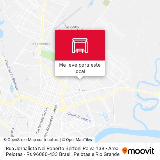 Rua Jornalista Nei Roberto Bertoni Paiva 138 - Areal Pelotas - Rs 96080-433 Brasil mapa