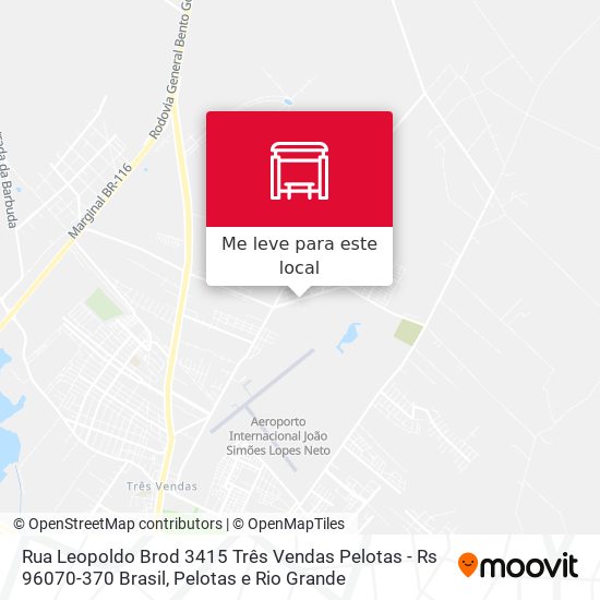 Rua Leopoldo Brod 3415 Três Vendas Pelotas - Rs 96070-370 Brasil mapa