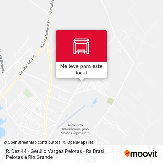R. Dez 44 - Getúlio Vargas Pelotas - Rs Brasil mapa