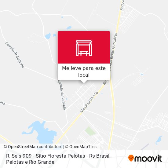 R. Seis 909 - Sítio Floresta Pelotas - Rs Brasil mapa