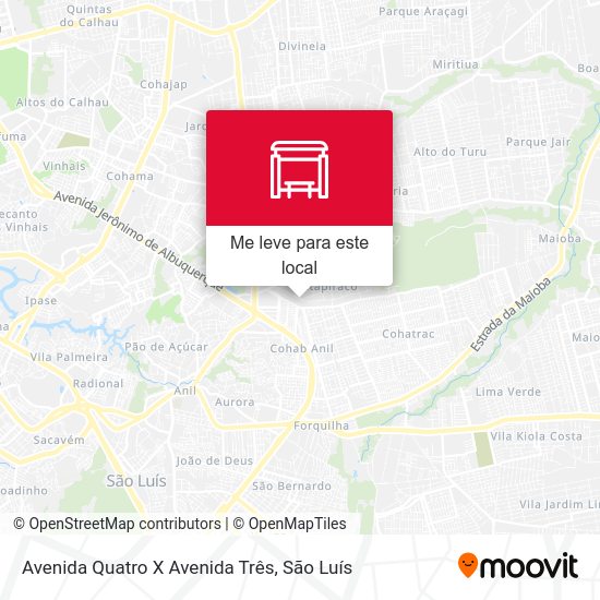 Avenida Quatro X Avenida Três mapa