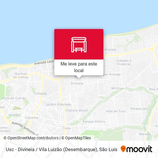 Usc - Divineia / Vila Luizão (Desembarque) mapa