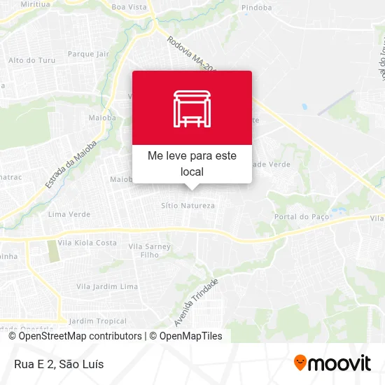 Rua E 2 mapa